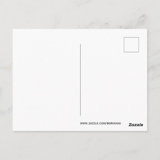 Gothic kerktekenbok briefkaart (Achterkant)