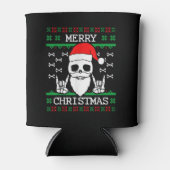 Gothic kerst Ugly Skull Rock met kerstcadeaus Blikjeskoeler (Voorkant)