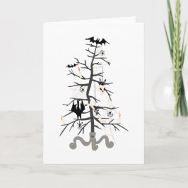 Gothic kerstboom feestdagen kaart