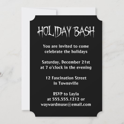 +{ Gothic kerstboom}+ Kaart (Achterkant)