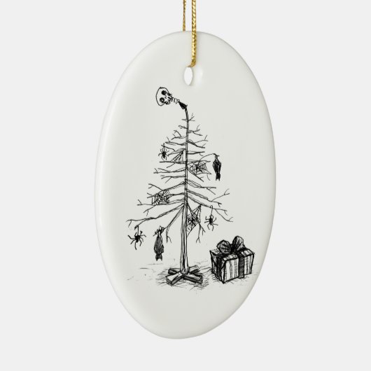 Gothic kerstboom keramisch ornament (Rechts)