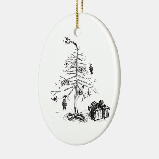 Gothic kerstboom keramisch ornament (Links)