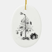 Gothic kerstboom keramisch ornament (Voorkant)