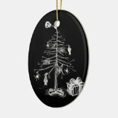 Gothic kerstboom keramisch ornament (Links)