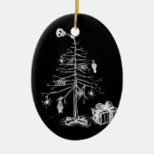 Gothic kerstboom keramisch ornament (Voorkant)