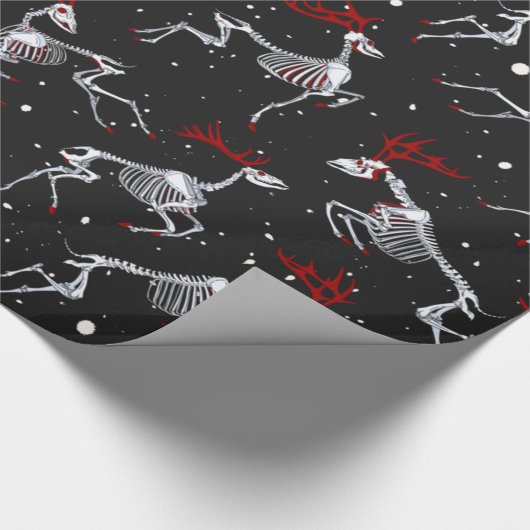 Gothic kerstcadeautje cadeaupapier (Hoek)