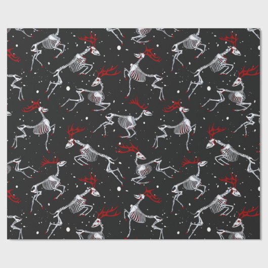 Gothic kerstcadeautje cadeaupapier (Vlak)