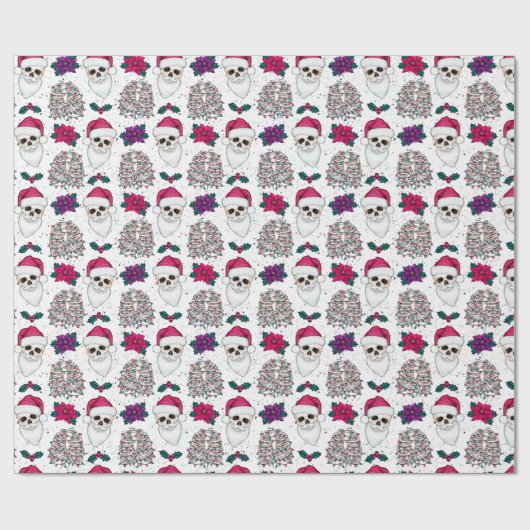 Gothic kerstcadeautje cadeaupapier (Vlak)