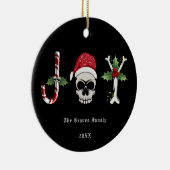 Gothic kerstJOY Skull Keramisch Ornament (Rechts)