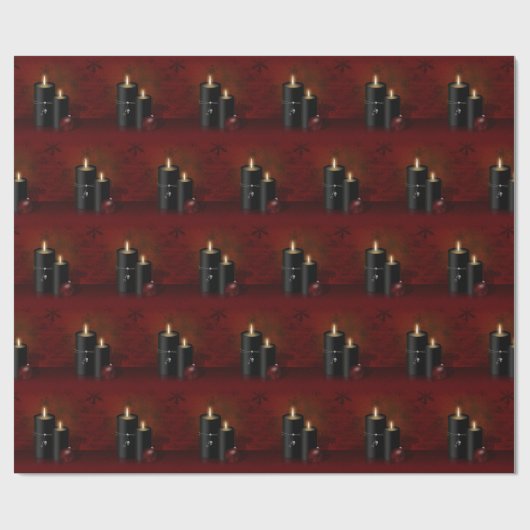 Gothic Kerstkaarles Ornament Cadeaupapier (Vlak)