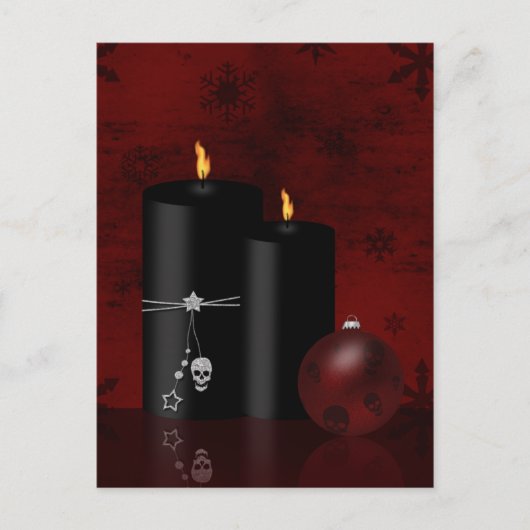 Gothic Kerstkaarles Ornament Feestdagenkaart (Voorkant)