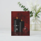 Gothic Kerstkaarles Ornament Feestdagenkaart (Staand voorkant)