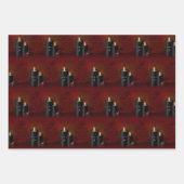 Gothic Kerstkaarles Ornament Inpakpapier Vel (Voorkant 2)
