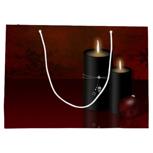 Gothic Kerstkaarles Ornament Large Cadeautasje (Achterkant)