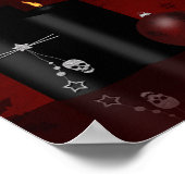 Gothic Kerstkaarles Ornament Poster (Hoek)