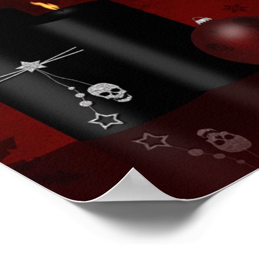 Gothic Kerstkaarles Ornament Poster (Hoek)