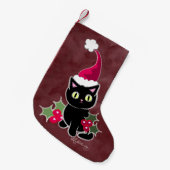 Gothic Kerstkat Red Kleine Kerstsok (Voorkant (Hangend))