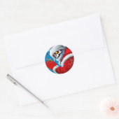 Gothic Kerstkerstkerstkerstkerstman Skeleton Monst Ronde Sticker (Envelop)