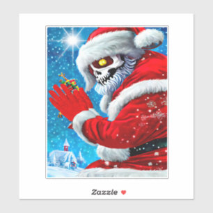Gothic Kerstkerstkerstkerstkerstman Skeleton Monst Sticker