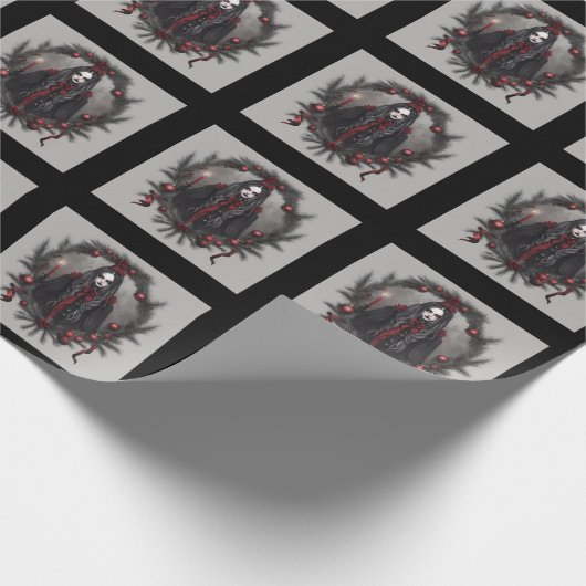 Gothic Kerstmis Cadeaupapier (Hoek)