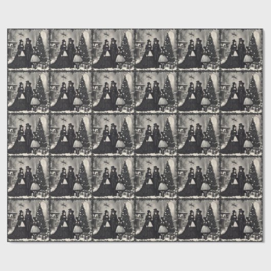 Gothic Kerstmis Cadeaupapier (Vlak)