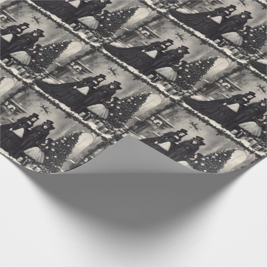 Gothic Kerstmis Cadeaupapier (Hoek)