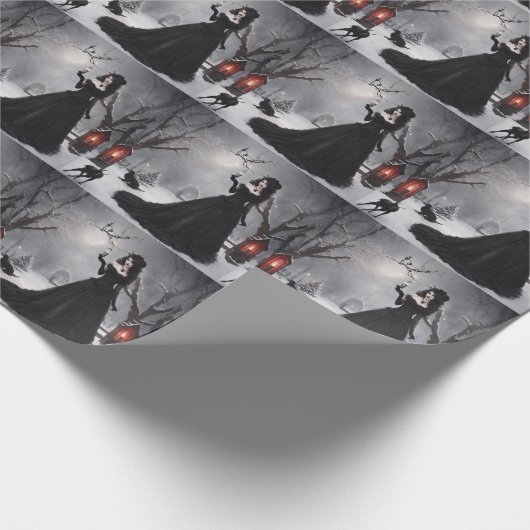 Gothic Kerstmis Cadeaupapier (Hoek)