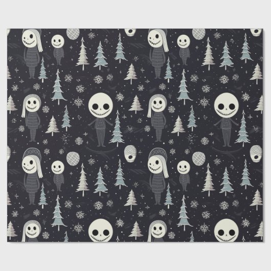 Gothic Kerstmis Cadeaupapier (Vlak)