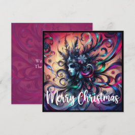 Gothic Kerstmis Donkere Goth Lintjes IJskristallen Feestdagenkaart