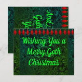 Gothic Kerstmis en nieuwjaarskaart Notitiekaartje (Voorkant / Achterkant)