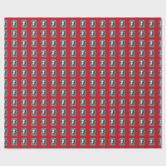 Gothic Kerstmis Fairy Afbeelding Cadeaupapier (Vlak)