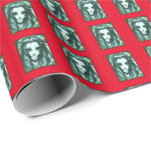 Gothic Kerstmis Fairy Afbeelding Cadeaupapier