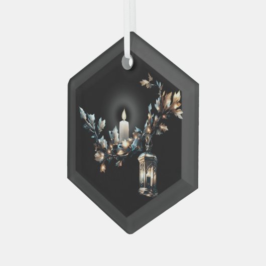 Gothic Kerstmis Glas Ornament (Voorkant links)