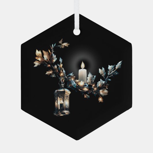 Gothic Kerstmis Glas Ornament (Achterkant)