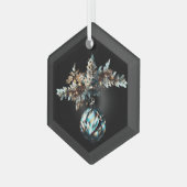 Gothic Kerstmis Glas Ornament (Voorkant links)