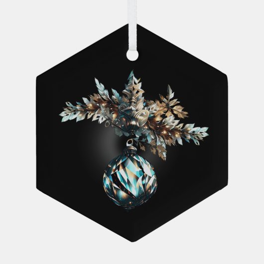 Gothic Kerstmis Glas Ornament (Achterkant)
