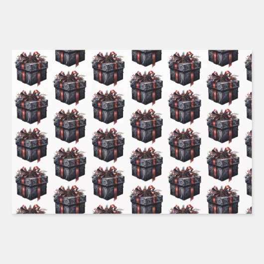 Gothic Kerstmis Inpakpapier Vel (Voorkant 2)