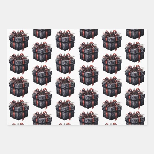 Gothic Kerstmis Inpakpapier Vel (Voorkant 2)