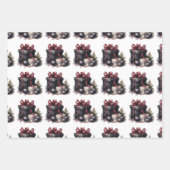 Gothic Kerstmis Inpakpapier Vel (Voorkant)
