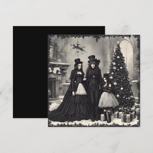 Gothic Kerstmis Kaart (Voorkant / Achterkant)