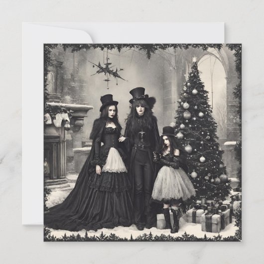 Gothic Kerstmis Kaart (Voorkant)