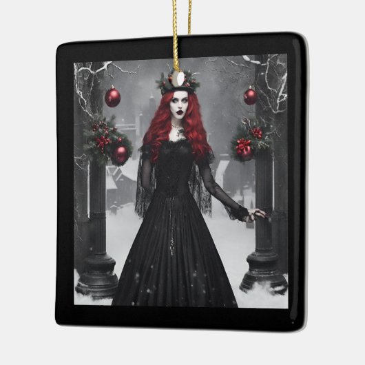 Gothic Kerstmis Keramisch Ornament (Links)