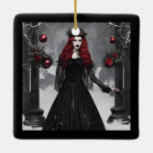 Gothic Kerstmis Keramisch Ornament (Achterkant)