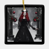 Gothic Kerstmis Keramisch Ornament (Voorkant)