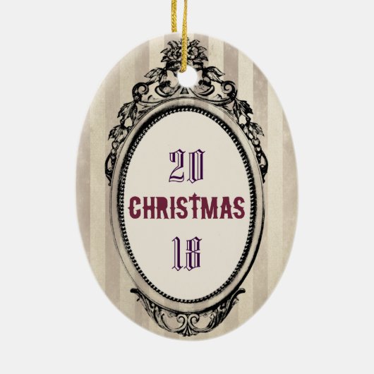 Gothic Kerstmis Keramisch Ornament (Achterkant)