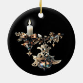 Gothic Kerstmis Keramisch Ornament (Achterkant)