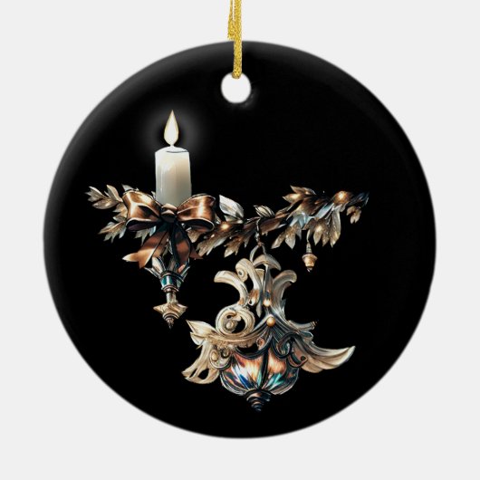 Gothic Kerstmis Keramisch Ornament (Achterkant)