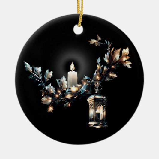 Gothic Kerstmis Keramisch Ornament (Voorkant)