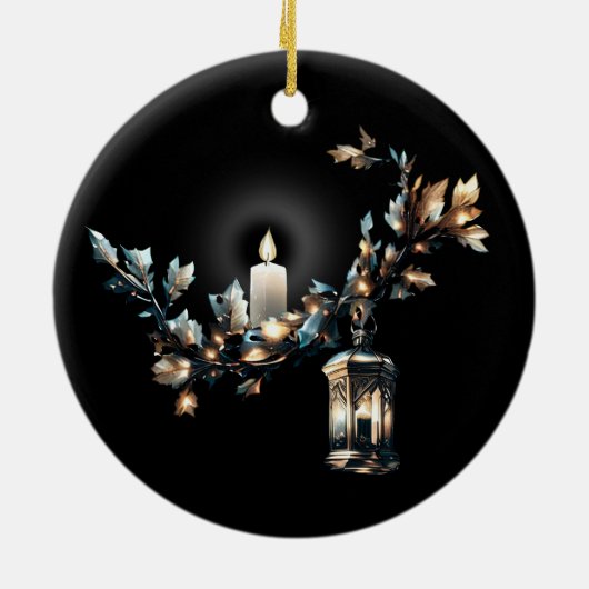 Gothic Kerstmis Keramisch Ornament (Achterkant)