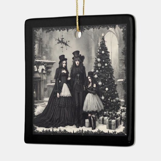 Gothic Kerstmis Keramisch Ornament (Links)